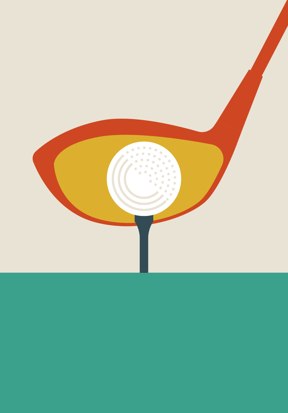 golf club with ball